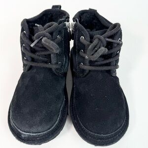 UGG Toddler Neumel II Black Sheepskin Chukka Boots #1017320T - Size 11 T